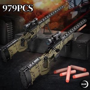 979 Teile Scharfschützengewehr Bausteine Spielzeug - Polizei Militär Waffenset WW2 - Bild 1 von 13
