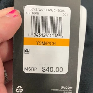 Under Armour Boys Jogger Pants Blue Drawstring Elastic Waist Pull On Size Small - Picture 1 of 9