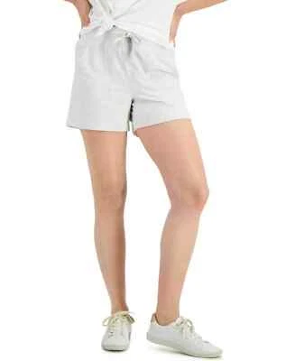 Karen Scott Shorts Womens High Rise Pull On Drawstring Shorts, Size PP Grey - Image 1 of 4