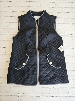 Women's Size Small Charter Club Quilted Vest In Black-NWT - Image 1 of 4
