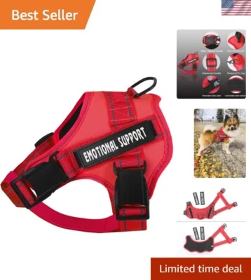 Reflective No Pull Service Dog Harness - Adjustable & Breathable for XXS Dogs - Image 1 of 4