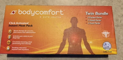 BodyComfort Click Activated Instant Heat Pack Twin Bundle Latex Free NEW - Image 1 of 4
