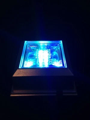 Multi Color Square Crystal Display 4 LED Light Base - image 1 of 4