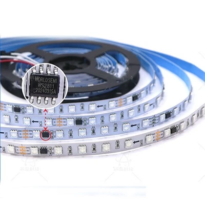 WS2811 LED Strip Light 5050 RGB Digital IC Addressable Pixels tape lamp 24V 1-5m - Image 1 of 4