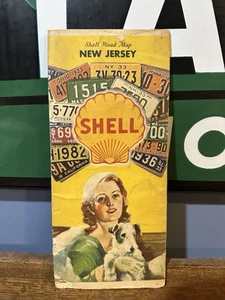 1933 Shell Road Map: New Jersey USED - Picture 1 of 2
