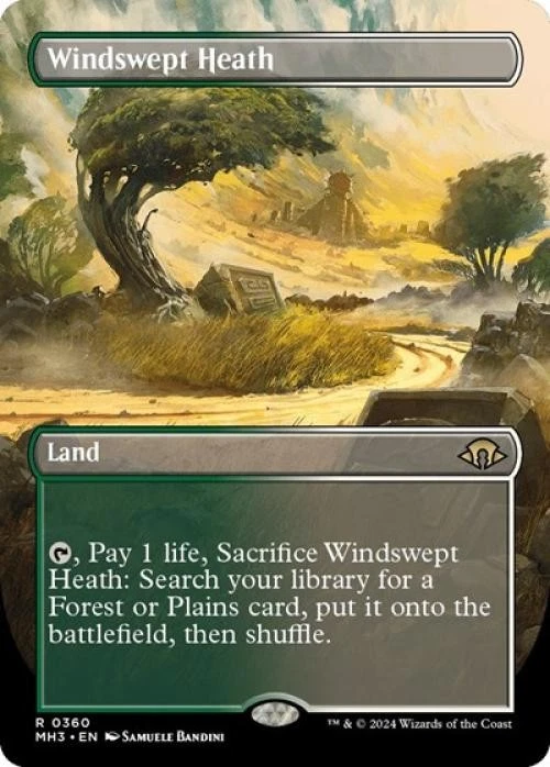 MTG English Windswept Heath (Borderless) NM Foil Modern Horizons 3 - Image 1 of 1