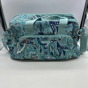 Sac de voyage compact Weekender Vera Bradley Lighten Up carryOn sarcelle floral cachemire - Photo 1/11