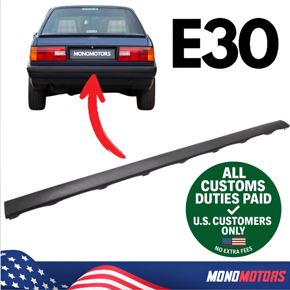REAR BUMPER TRIM MOLDING FOR BMW E30 1988-1992 Center Trim Molding Impact Strip - Image 1 of 4