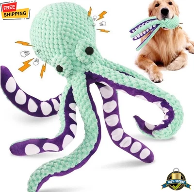 Dog Plush Octopus Toy Interactive Sound Chew Boredom Relief Pet Companion - Image 1 of 4