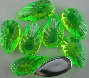 11x21mm Flach Wassertropfen Grün Nähen Acryl Kristall Flache Rückseite Strass Strass - Bild 1 von 3