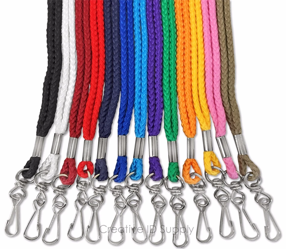 ** 2 ** LANYARD NECK STRAP ID BADGE HOLDER ROUND ROPE STYLE NEW ON SALE! - Image 1 of 1