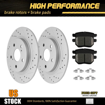 Rotores de freno de disco traseros + pastillas de cerámica para Toyota Matrix Pontiac Vibe Scion xB iM Foto 1 de 4