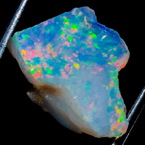 6.5 Ct. 100% Natural Ethiopian Opal Multi Fire Crystal Rough Stones 19X15X8 mm - Picture 1 of 4