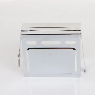 Chrome Battery Top Side Cover & Strap For Harley Super Glide FXE 74-84 1980 1981 Foto 1 de 4