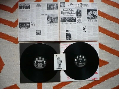 John Lennon & Yoko Ono Sometime In New York City Vinyl UK 1st Press 2LP Postcard - Imagem 1 de 4