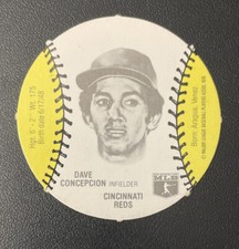 1977 BURGER CHEF FUN MEAL DISCS MLB Baseball #NNO Dave Concepcion Reds MSA EXMT