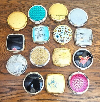 New Unused STRATTON Powder Compact & Double Handbag Mirror Gold Silver - Image 1 of 4