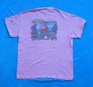 BIG KAHUNA ~ Salmon Coral Pink Surf Surfing T-shirt ~ Size YOUTH LARGE L 14-16 - Picture 1 of 5