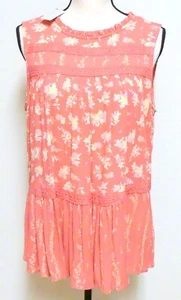 MAURICES Women's SALMON CORAL Sleeveless Tank Top Blouse Shirt, M Medium - Picture 1 of 3