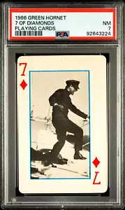 🔥 PSA 7 Near MINT Bruce Lee KATO 1966 Green Hornet 7 of Diamonds Playing Card - Picture 1 of 2