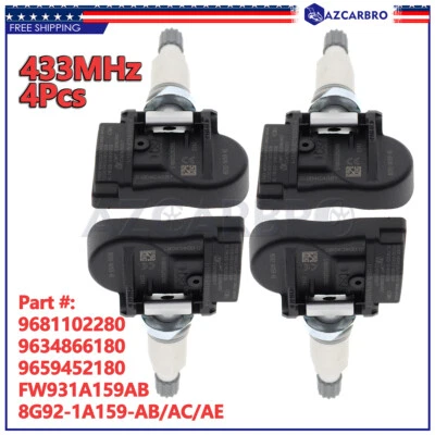 Sensor monitor de presión de neumáticos TPMS para Peugeot 1007 2008 3008 4007 4008 5008 4 un. Foto 1 de 4