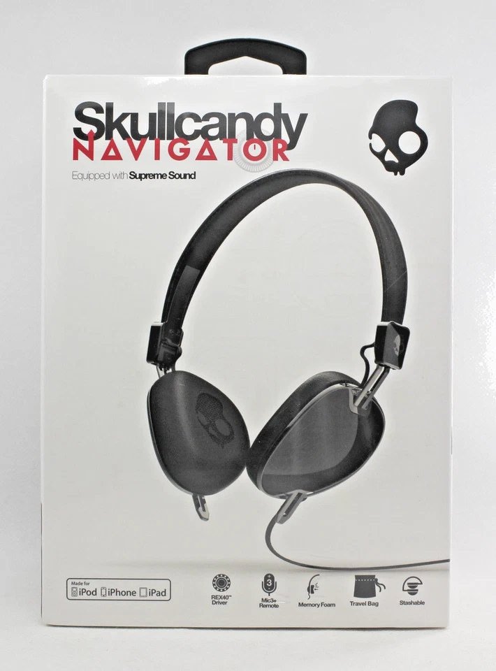 Auriculares OnEar Skullcandy Navigator con Micrófono Negro S5AVDM161 ENVÍO A EE. UU. Foto 1 de 1