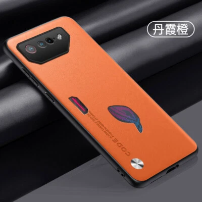 Para Asus ROG Phone 7, Lujo Delgado Negocios Retro Cuero Goma Suave Estuche Cubierta Foto 1 de 4