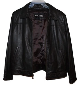 Chaqueta de bombardero Wilson de cuero marrón oscuro para hombre grande 3M Thinsulate vintage 1986 - Imagen 1 de 15