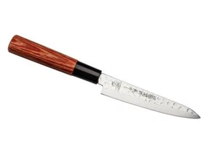 NEW !! TSUBAZO JAPAN PETTY KITCHEN KNIFE / PAKKA WOOD ** DAIDO 1K6 STEEL ** - Picture 1 of 1