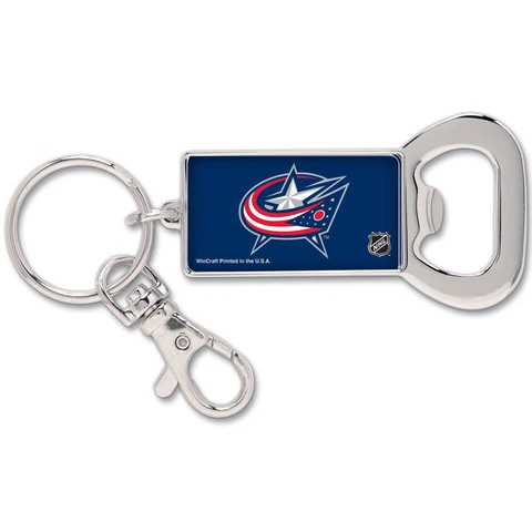 Columbus Blue Jackets WinCraft Bottle Opener Key Ring Keychain Cover