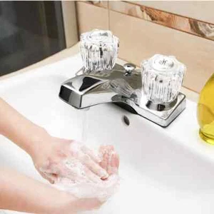 Badezimmer Wasserhahn Knöpfe Ersatz Heiß & Kalt Griffe mit Schraubendreher für De... - Bild 1 von 5