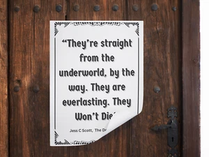 Gothic Wall Art - Quotation by Jess C Scott -  A4 Print on 250GSM Card - Picture 1 of 3