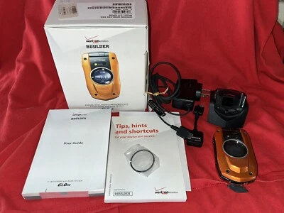 Casio G'zOne Boulder ORANGE (Verizon) flip cell Phone UNTESTED With Box & More - Image 1 of 4