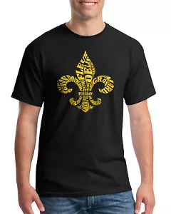 Camiseta para hombre Mardi Gras flor de lis tipografía de carnaval - Imagen 1 de 9