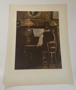Impresión artística vintage de Raoul Dufy años 50 sin marco hombre en piano 11x14 - Imagen 1 de 6