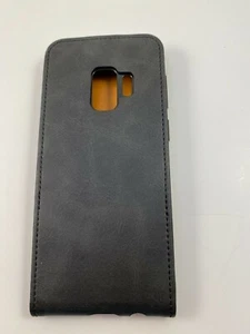 Coque Samsung Galaxy S9 pliable en cuir noir. Neuf (111-3) - Photo 1 sur 5
