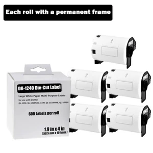 5PK 4"x2" Packing Postage 600 Labels DK-1240 Fits for Brother QL-1110NWB 1060N - Bild 1 von 10