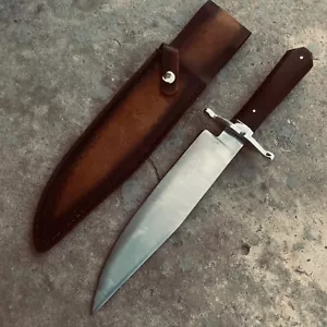 Custom Handmade Bowie Knife Coffin Handle With Carbon Steel Blade and Sheath - Picture 1 of 10