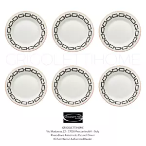Catene Nero - Richard Ginori - Set 6 Piatti piani ø cm 28 - Rivenditore - Imagen 1 de 5