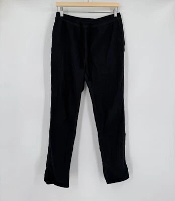 Pantalones James Perse Para Hombre Negros Tejidos 100% Algodón Cordón Pierna Recta Talla 1/S Foto 1 de 4