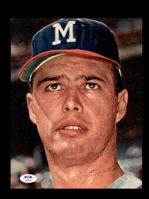 Eddie Mathews PSA DNA Coa Signed 8x10 Vintage Photo Autograph - Image 1 of 3