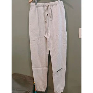essentials fear of god heathered white pants NWT large - Picture 1 of 2