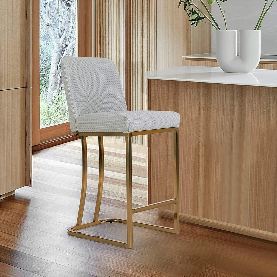 24'' Bar Stools Counter Height Dining Chairs Upholstered Modern Indoor Barstool - Image 1 of 4