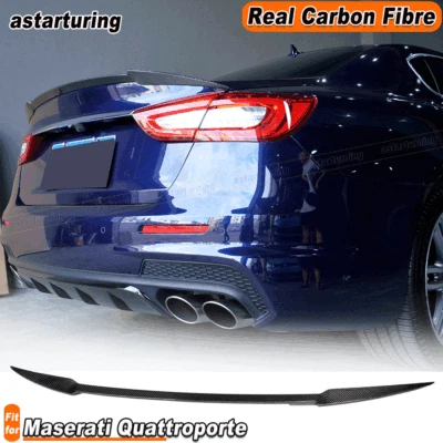 Alerón trasero de carbono real para Maserati Quattroporte Sedán 2013-15 Foto 1 de 4