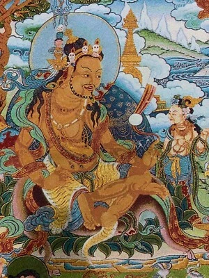 36"Tibet Cloth Arhat Damo Bodhidharma Dharma Thangka Tangka Mural Painting - Image 1 of 4