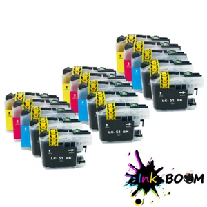 Cartucho de 15 tintas se adapta a Brother LC51 FAX-1355 DCP-750CNU MFC-260C MFC-870CDWN - Imagen 1 de 1