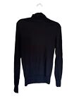 Neiman Marcus Men's M Black Cashmere Silk Long Sleeve Turtleneck Sweater 203