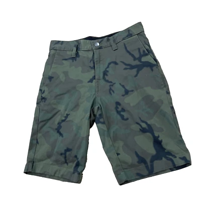 VOLCOM Camo Chino Shorts Men 28 Regular Green Army Outdoor Beach Bermuda 28x10 - Image 1 of 4