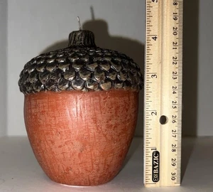 4 große Eichelkerzen (Asche) + Vintage Eichelteller (Better Homes & Gardens) - Bild 1 von 12