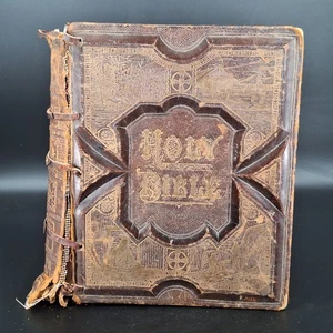 Cranston & Stowe The Holy Bible Or The Old And New Testaments Copyright 1889 - Picture 1 of 21